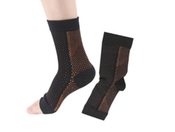 Calcetines de compresión antifatiga Rebe para tobillos, alivian la hinchazón y el dolor en los pies, para hombres y mujeres, Sports Sqc Sm Bronze, 1 par.
