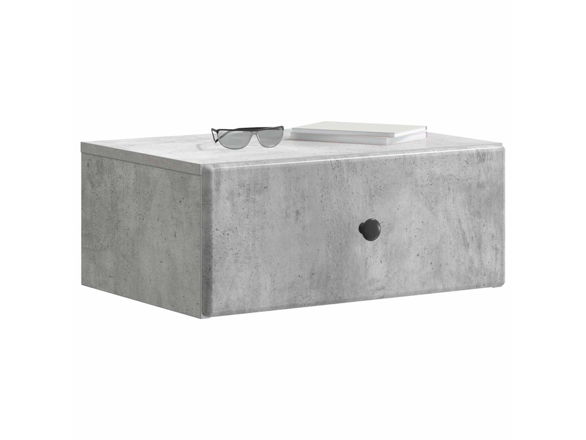 Maison Exclusive - Mesita De Noche De Pared 2 Pcs Gris Hormigón 49 X 34,5 X 20 Cm