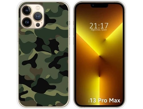 Carcasa iPhone 13 Pro Max (6.7) TUMUNDOSMARTPHONE Camuflaje Dibujos Multicolor