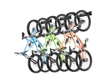Soporte de Pared para Almacenamiento de Bicicletas para 6 Bicicletas 5 Cascos VEVOR