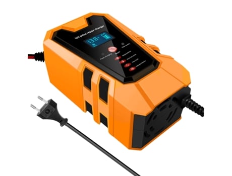 Cargador de batería de coche 12V 6A Pluse cargador de reparación con pantalla Digital inteligente para baterías de plomo ácido de coche camión moto...