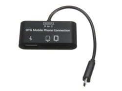LCC® Lector de Tarjetas SD 3 en 1 Conexión OTG para Teléfono Celular Soporte SD/MMC/TF