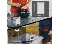 Kit De Cocina Para Acampar Con Estufa De Leña, Plancha Para Barbacoa Y Sartén Pequeña Para Acampar, Hacer Senderismo Y Picnics.