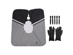 Manta De Corte De Pelo Ajustable Con Collar Elástico Suave Para Cabello, Tinte Y Estilismo Con Pinza Y Guantes Para Hombres Y Mujeres