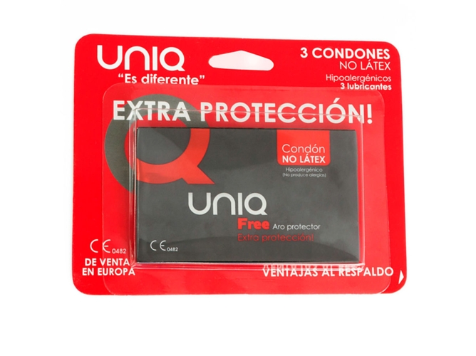 Preservativos UNIQUE Uniq Free Aro Protetor Latex (3 un)