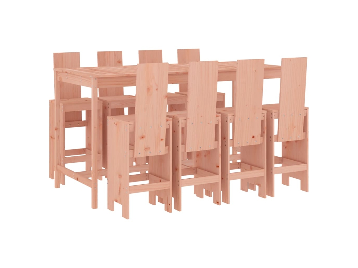 Maison Exclusive - Juego De Muebles De Jardín 9 Pzas Madera Maciza Abeto Douglas