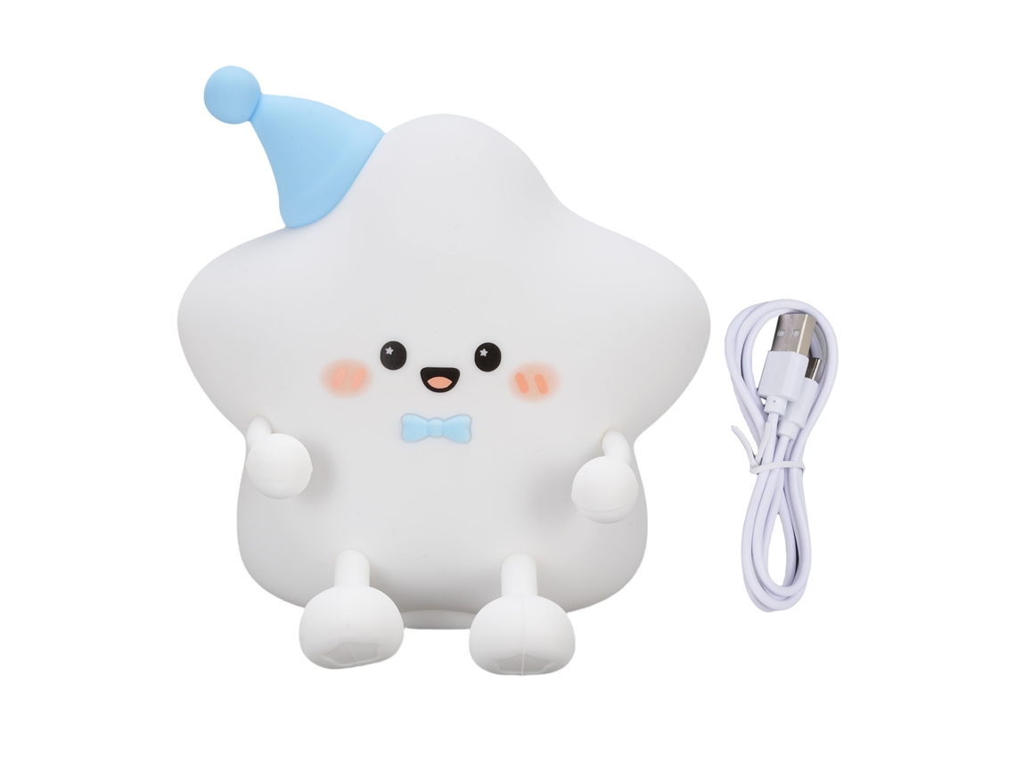 Yncm2026-luz De Noche Estrella Bonita Silicona Recargable 1200mah Para Niños, Lámpara De Mesa Infantil Decoración Kawaii Dormitorio