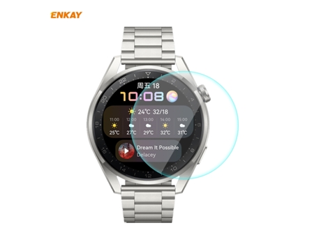 1 pieza para Huawei Watch 3 Pro 48mm Enkay Hat-Prince 0,2mm 9H 2.15D Protector de pantalla de vidrio templado con borde curvado película para reloj