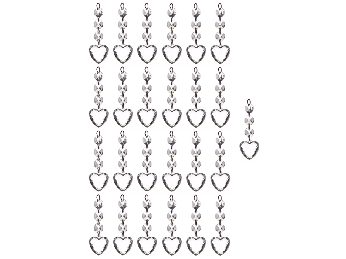 25 piezas de arco colgante de cristal, piezas de araña, atrapasol, decoración DIY para el hogar y el jardín Kofihety