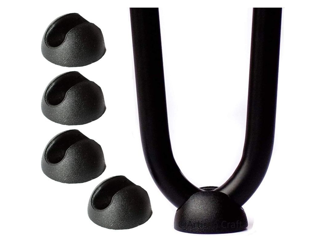 Protectores De Silicona Para Patas De Muebles (para Evitar Que Se Acumule Pelo) - Negro (10 Mm) - Paquete De 10
