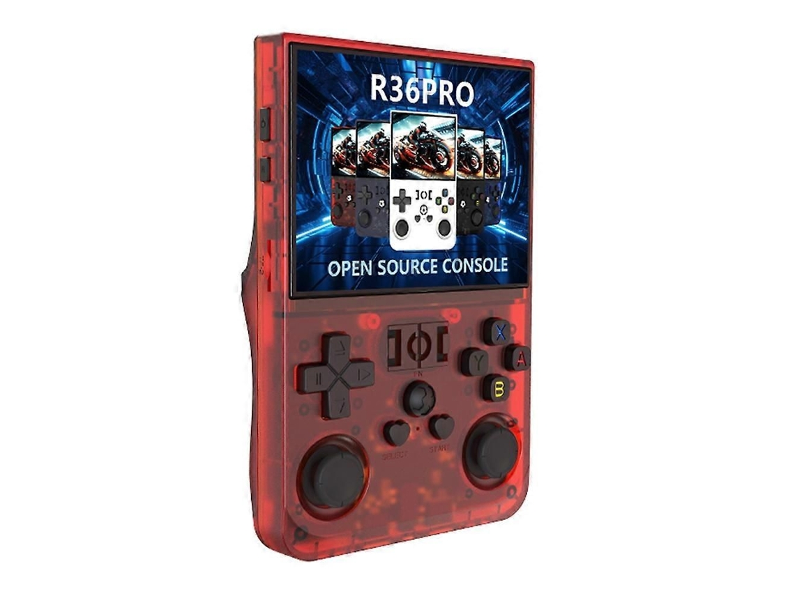 GOKOCO R36 Pro 64g Retro Consola de juegos portátil con pantalla de 3,5 pulgadas Máquina de juegos arcade portátil Transparente