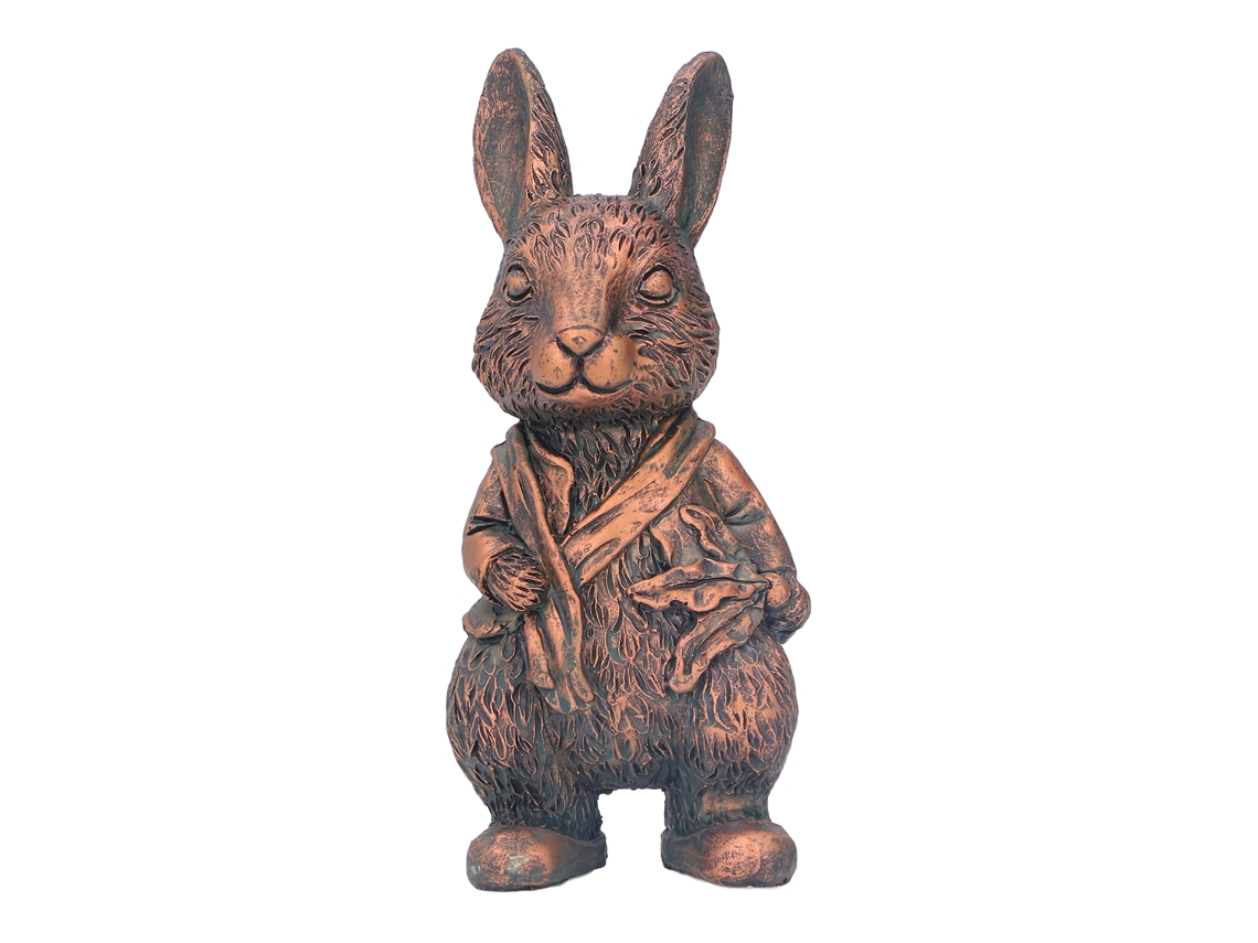 Adorno De Conejo De Resina Para Jardín Y Hogar - Escultura Decorativa De Animal