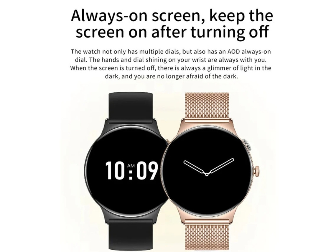 Smartwatch V89 1,43 Pulgadas Amoled Salud Femenina Bluetooth Llamadas Interfaz De Usuario Elegante Yizhood (plata)