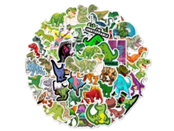 50 pegatinas de dinosaurios, bonitas calcomanías impermeables para niños, adolescentes y adultos, decoración para portátiles, botellas y MacBook C
