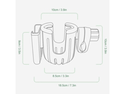Soporte Giratorio Ajustable De 360° Para Botellas Y Teléfonos, Compatible Con Cochecitos De Bebé, Fabricado Con Plástico Abs Duradero.