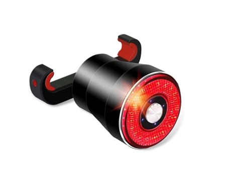 Luz trasera de bicicleta Luces de bicicleta con luces de freno de bicicleta Luces de bicicleta traseras recargables USB Pr-Black ENZONS
