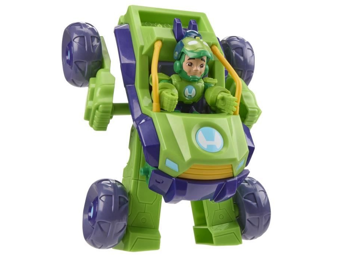 Armadura y vehículo mecha de Iron Hulk 2 en 1, Marvel Iron Man y sus increíbles amigos, a partir de 4 años Hasbro