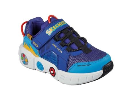 Zapatillas de Niños SKECHERS Entrenadores Gametronix Azul (27)
