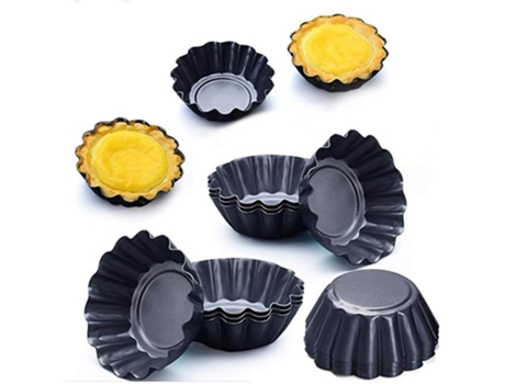 12 moldes para tartas en forma de quiche.