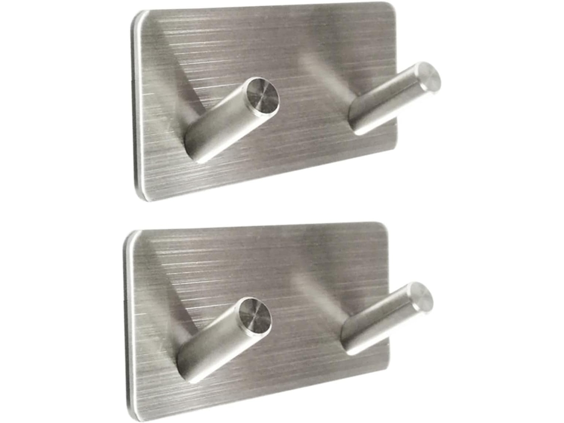 2 Piezas Toallero Doble Accesorios De Cocina Gancho Para Ropa Baño + De Montaje En