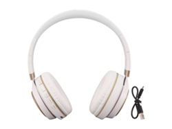 Auriculares Estéreo Inalámbricos Bluetooth 5.0 Con Graves Potentes Y Aislamiento De Ruido Para Deportes - Blanco