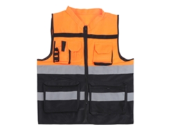Chaleco de seguridad de alta visibilidad clase 2 con bandas reflectantes de dos tonos para construcción XL