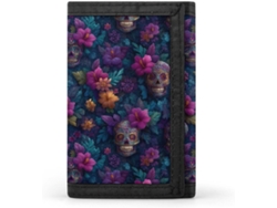 Cartera plegable para hombre con compartimentos para tarjetas y artículos de viaje.
