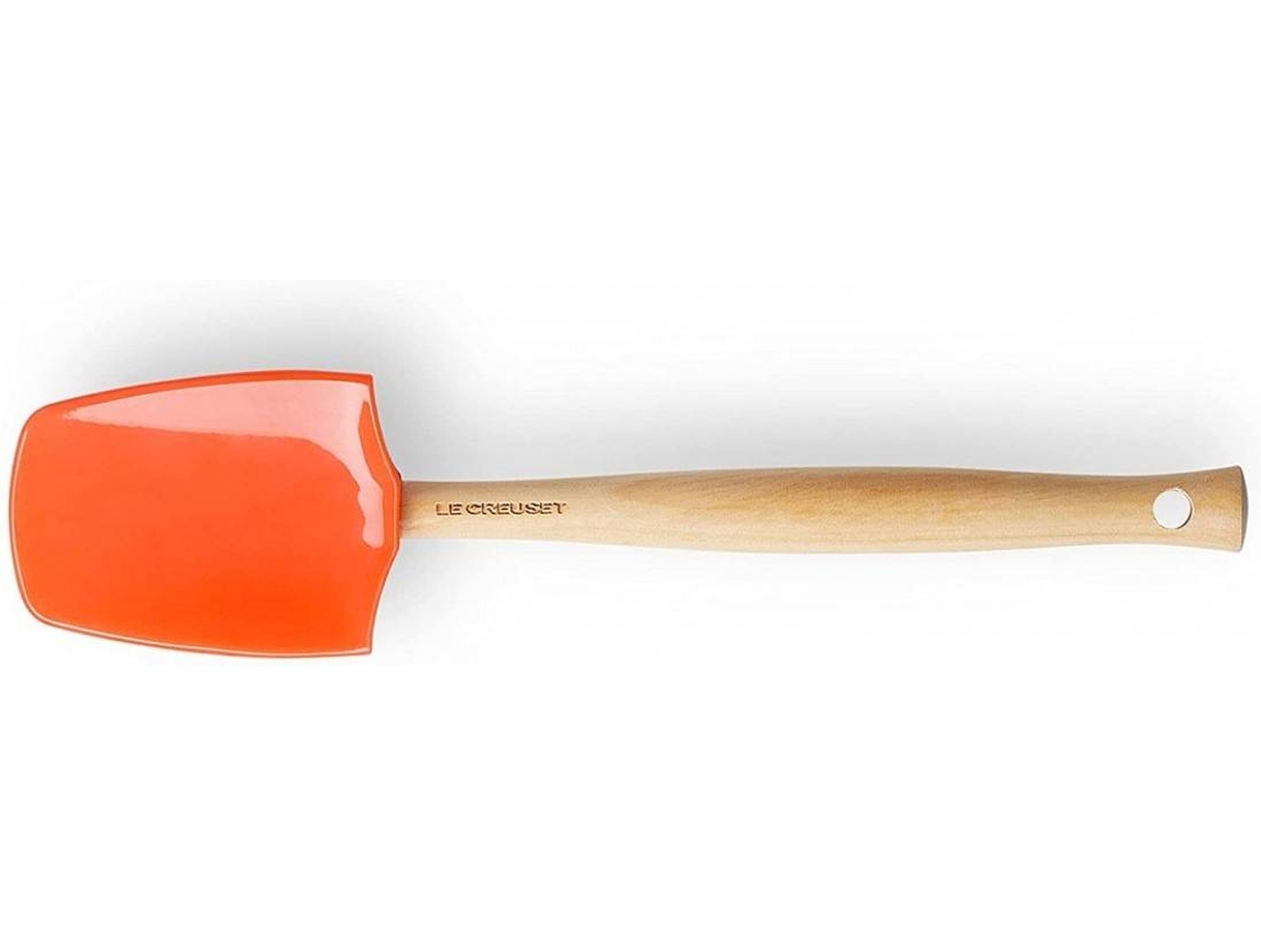 Espátula LE CREUSET (Naranja - Madera, Silicona - 28 cm)
