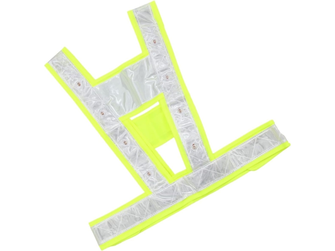 Chaleco Reflectante De Seguridad Con Led Integrado Y Cinturón Elástico Ajustable.