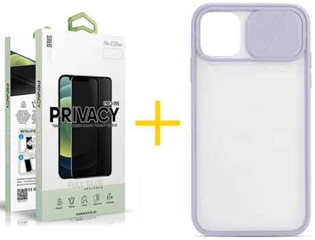 Carcasa + Protector de Pantalla para iPhone 12 Pro Max SKYHE Morado Lila