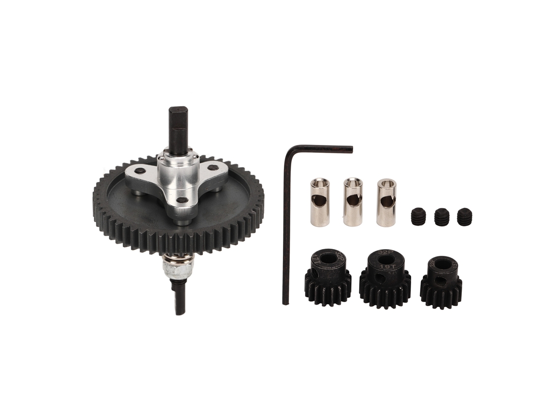 Conjunto De Engranajes Diferencial Rc 54t 15t 17t 19t Para Traxxas Slash Piezas De Repuesto Plata