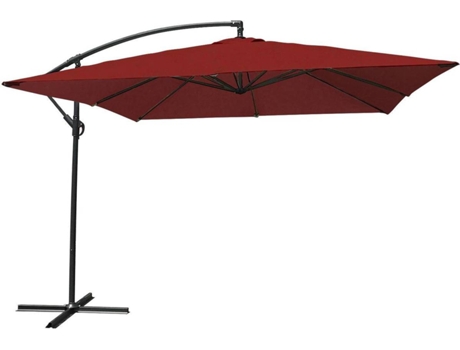 Sombrilla HAPPY GARDEN Molokai (Rojo - Acero - 270 X 270 X 250 Cm)