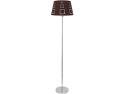 Lámpara de Pie FABRILAMP Celaya (Marrón - E27 - Máx. 60W - Metal - Tela)