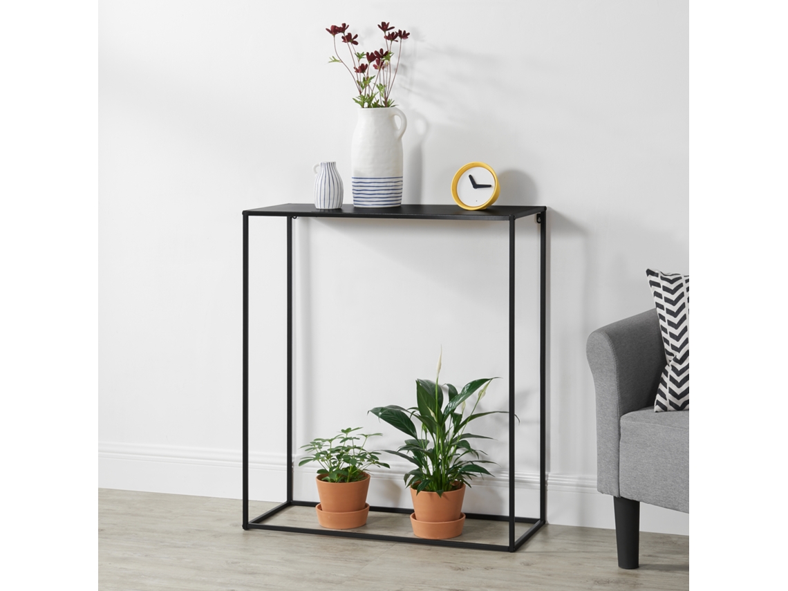 Consola [EN.CASA] Storage  (Negro - Metal, Resistente A Los Arañazos - 92 x 80 x 32 cm)
