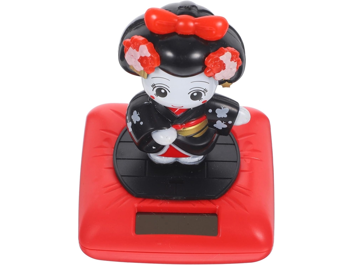 Figuras De Muñecas Kimono Solares Con Cabeza Oscilante, Decoración Para Coche