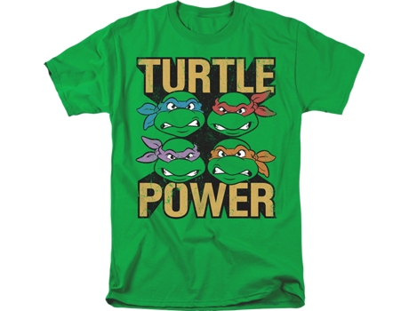 Camisetas Unisex DEEPSTONE Turtle Power Collage Teenage Mutant Ninja Turtles Kelly verde (XXL)