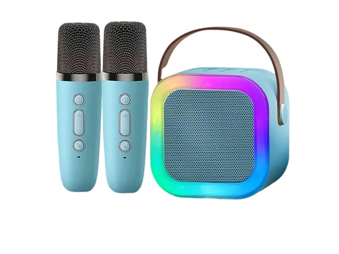 Máquina de karaoke para niños Máquina de karaoke para niñas con 2 micrófonos inalámbricos Mini altavoz Bluetooth portátil M Yizhood