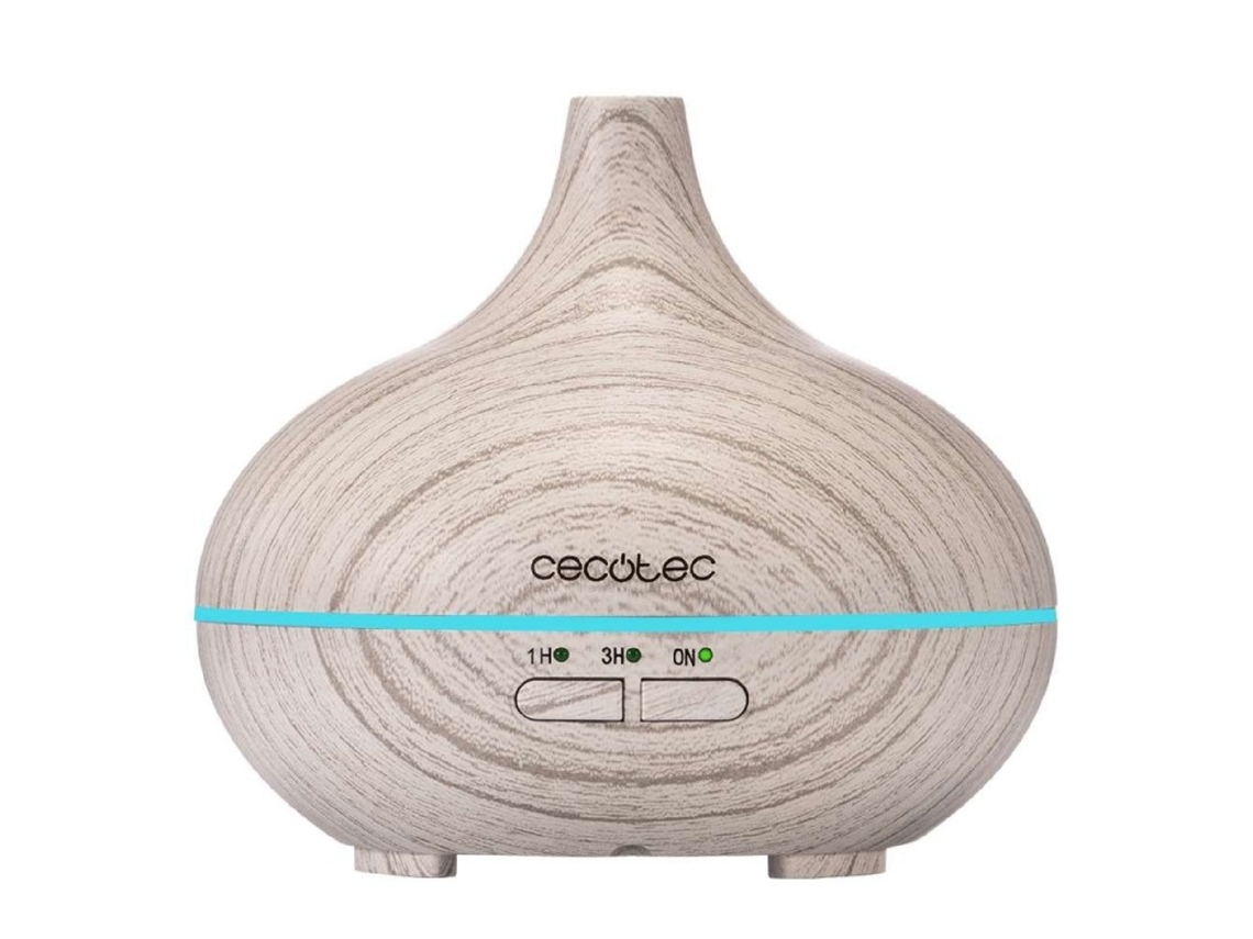 Humidificador Cecotec Pure Aroma 150 Yang White, depósito de 150 ml, 7 colores LED, hasta 10 m²