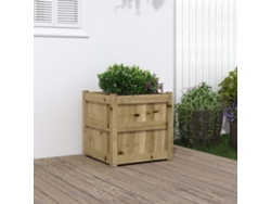 Maceta de jardín de 50x50x50 cm, madera de pino impregnada HARLANV1