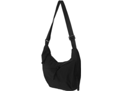 Bolso Bandolera Ligero De Lona Negra, Gran Capacidad De Almacenamiento, Bolso De Hombro.