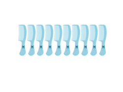 Vlrla-10pcs Wide Tooth Comb Conjunto Para Cabelo Styling, Blue