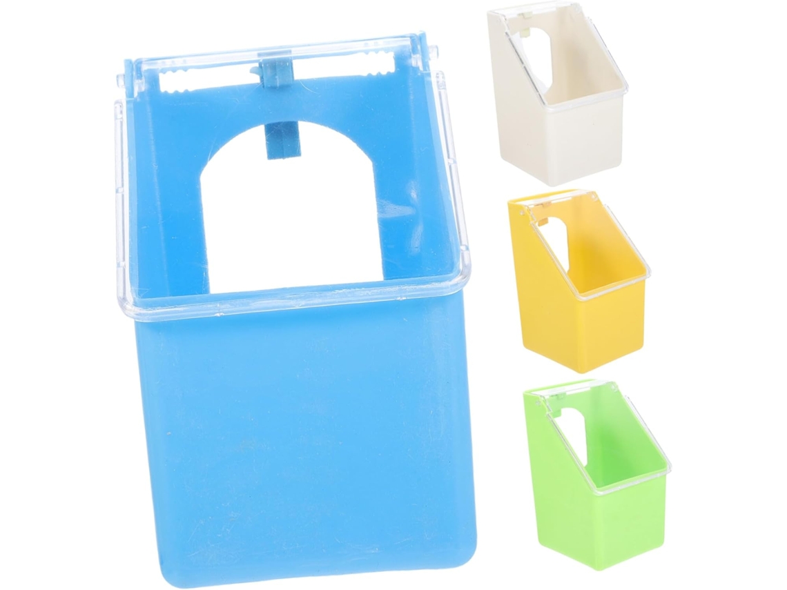 Comedero De Plástico Inoomp Para Pájaros, 4 Piezas, Colgante, Para Palomas Y Mascotas, Fácil De Limpiar Y Fácil De