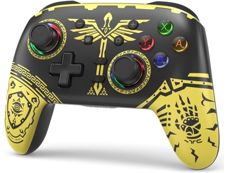 Mando Pro Elite Led Rgb para Nintendo Switch Zelda Negro ¡ANTIMPACTO!