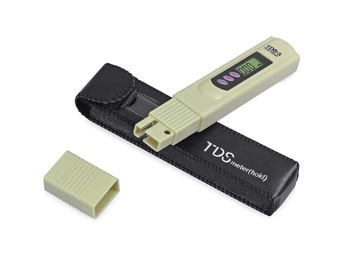 Meter De Calidad De Agua Lcd Tds-3 Prueba Digital Ppm Tester Con Temperatura Para Bebida, Hidroponia Y Acuario