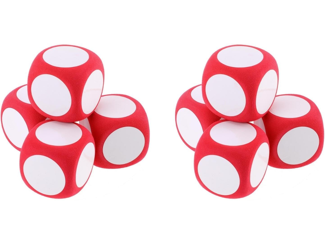 Dados Borrables, 8 Dados Gigantes De Espuma, Accesorios De Juego Para Escribir, Bloques