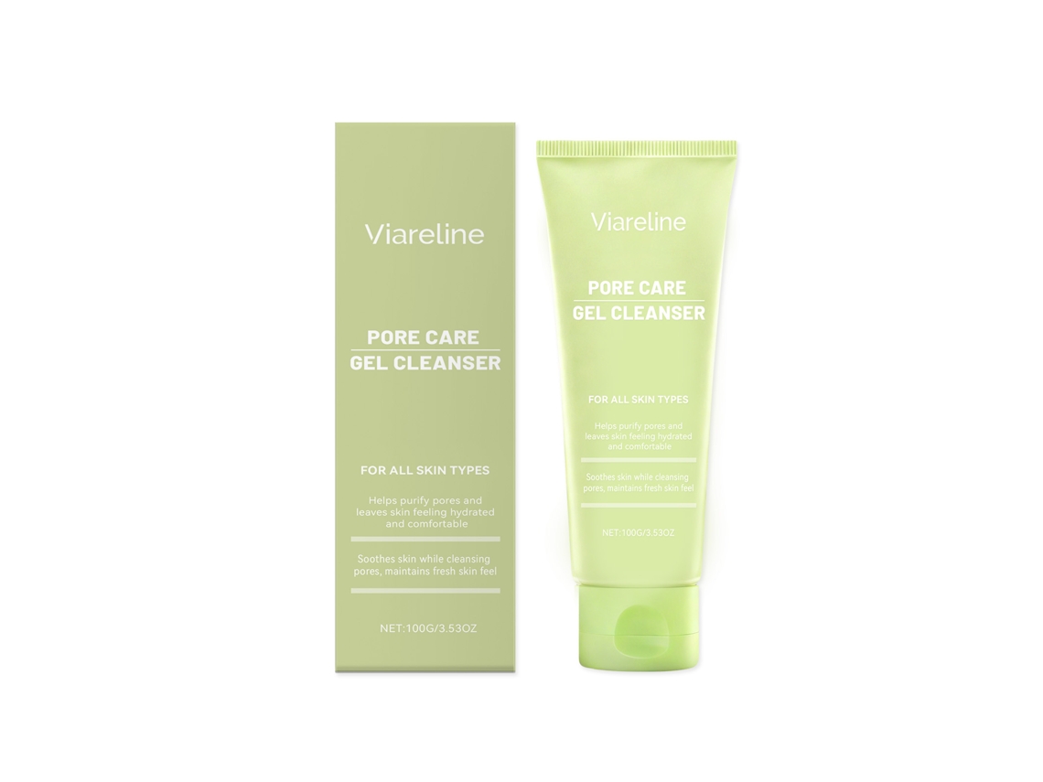 Gel limpiador suave para el rostro con efecto calmante.