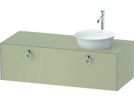 DURAVIT Tulip blanco, mueble de baño colgado en la pared, ancho 1300 x profundidad 550mm, con 1x extraíble, con tirador, WT4982R
