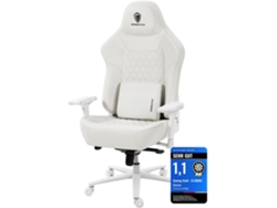 Silla gaming Dowinx | Soporta hasta 200 kg | Reposabrazos 4D y soporte lumbar ergonómico | Para oficina y eSports - Blanco