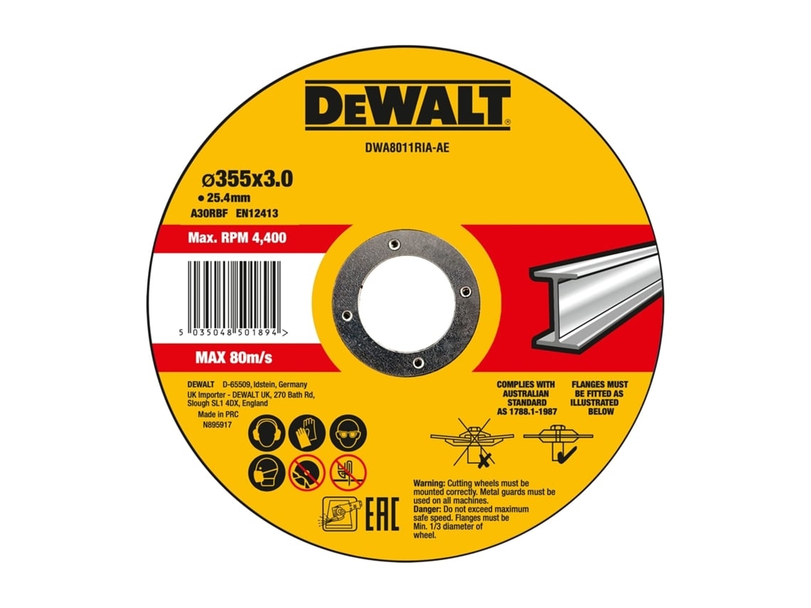 DEWALT DWA8011RIA-AE - Disco para sierra tronzadora para metal 355 x 3 x 25.4mm