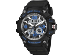 Reloj Digital Multifuncional E Impermeable Panars Sports Para Hombre Con Doble Pantalla Azul.